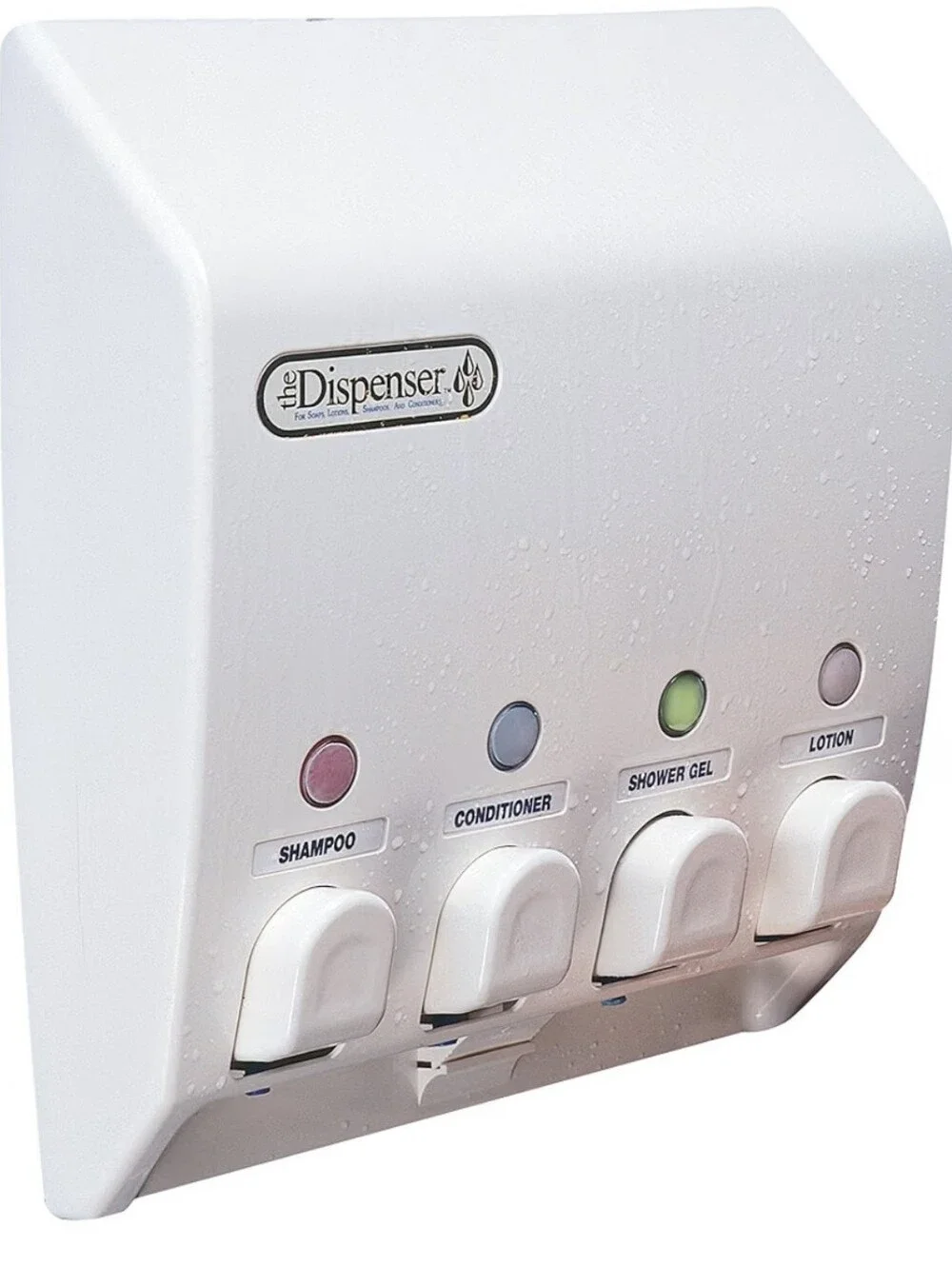 Classic White 4-Chamber Shower Dispenser
